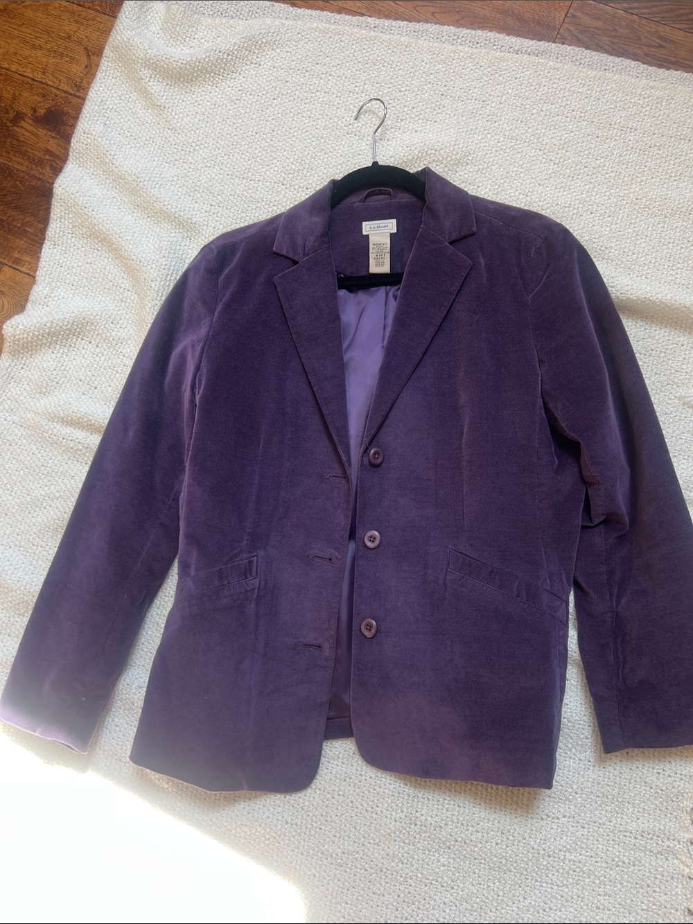 EUC LL BEAN Blazer Jacket in Deep Purple